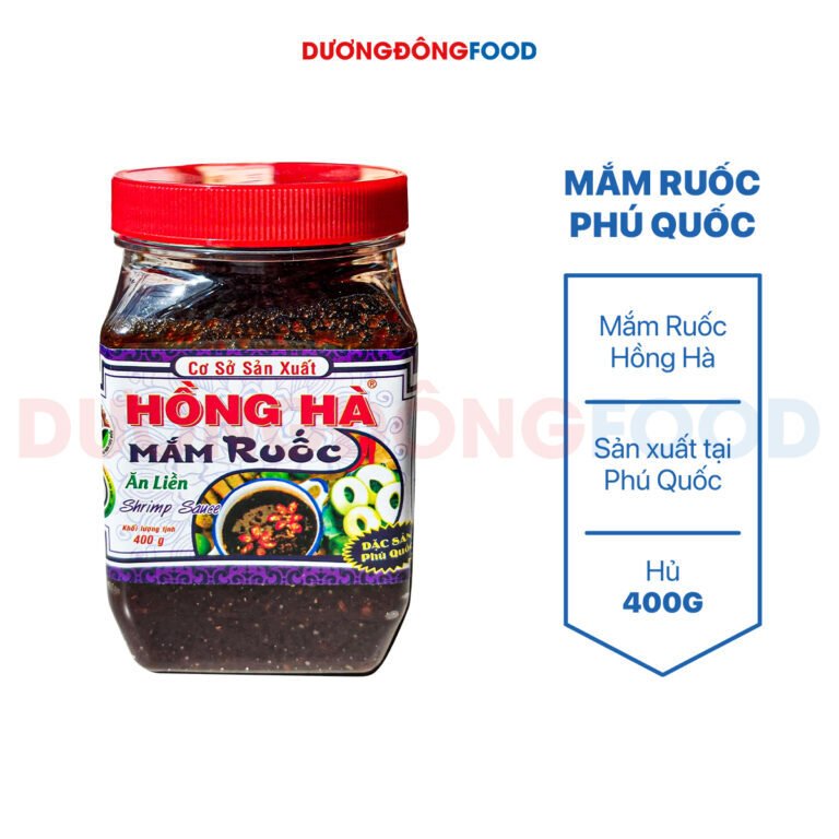 Mắm ruốc Hồng Hà ăn liền hủ 400g – Đặc Sản Phú Quốc