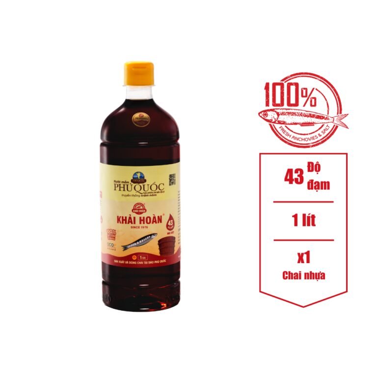 Nước mắm Phú Quốc Khải Hoàn 43 độ đạm – chai 1000ml